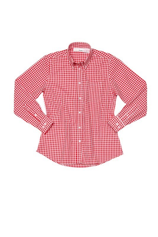 Gingham Women’s Red Dress Shirt W500WRC Team Alpha Australia